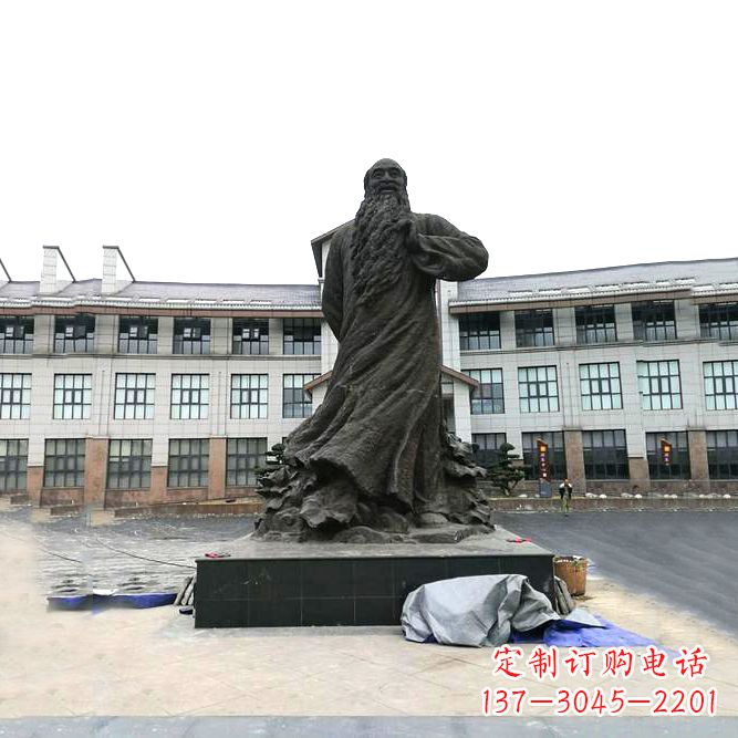 常州张大千铜雕塑像-景区广场名人雕塑