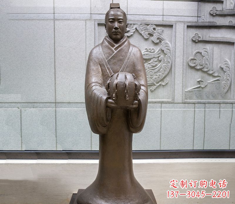 常州张衡科学家 人物铜雕