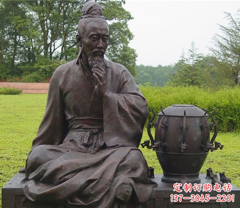 常州张衡科学家铜雕