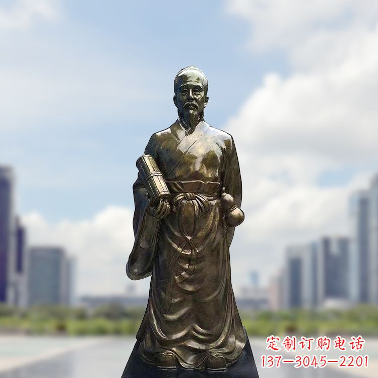 常州张仲景仿铜玻璃钢雕塑