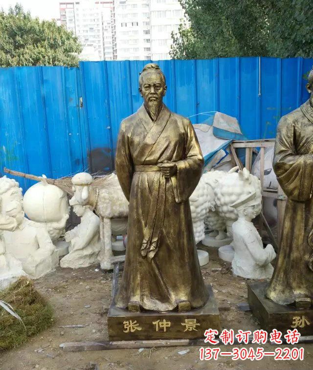 常州张仲景古代医学名人铜雕