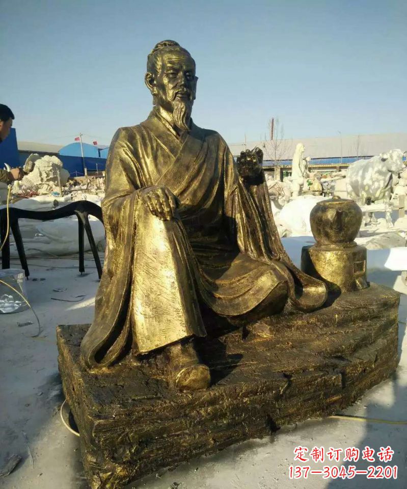 常州张仲景人物铜雕 