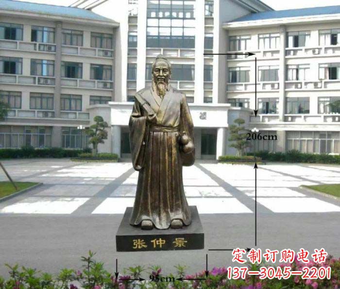 常州张仲景名医铜雕