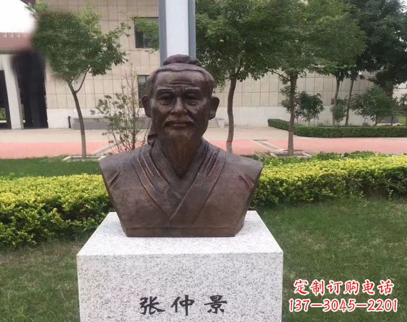 常州张仲景胸像铜雕