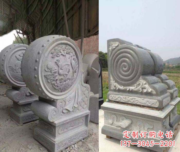 常州招财抱鼓石大理石门墩