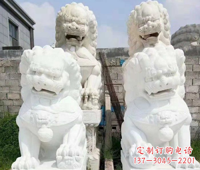 常州招财动物汉白玉狮子石雕
