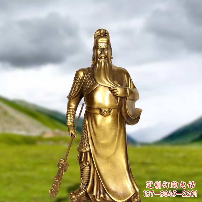 常州招财关公铜雕像