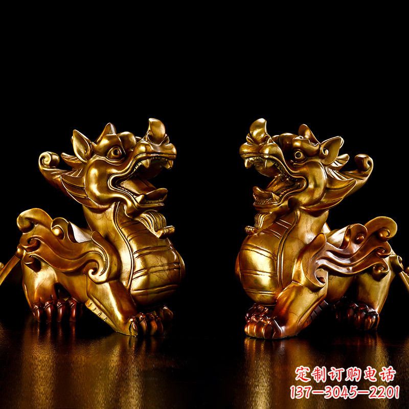 常州招财黄铜貔貅雕塑摆件
