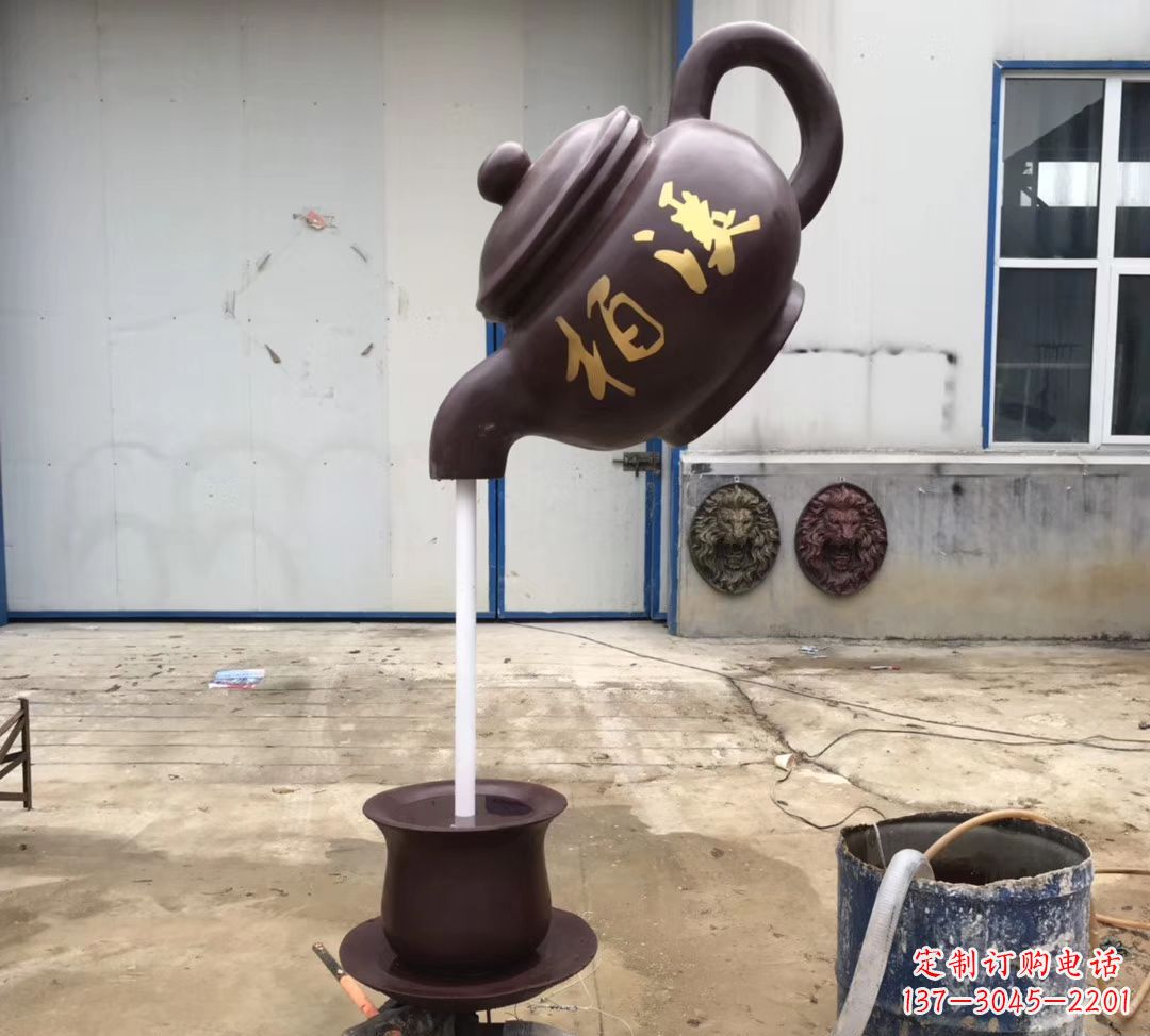 常州招财进宝茶壶喷泉景观雕塑
