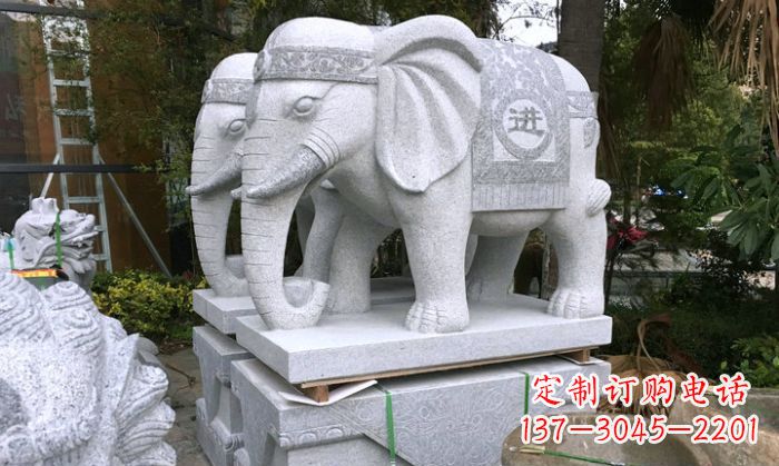 常州招财进宝大理石门口大象雕塑