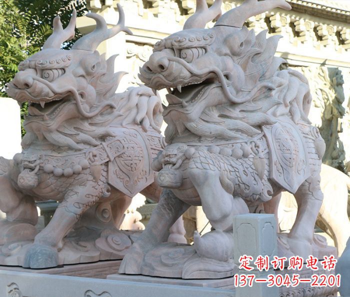 常州招财瑞兽麒麟石雕 (2)