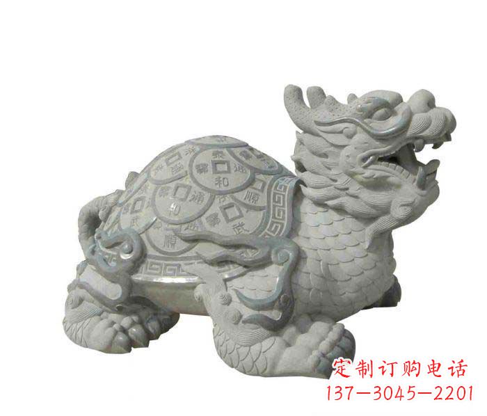 常州招财神兽大理石龙龟石雕