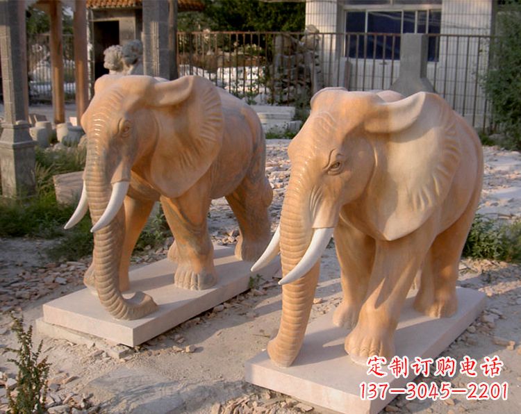 常州招财石雕大象