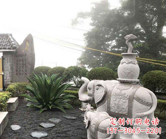 常州招财驮宝大象石雕