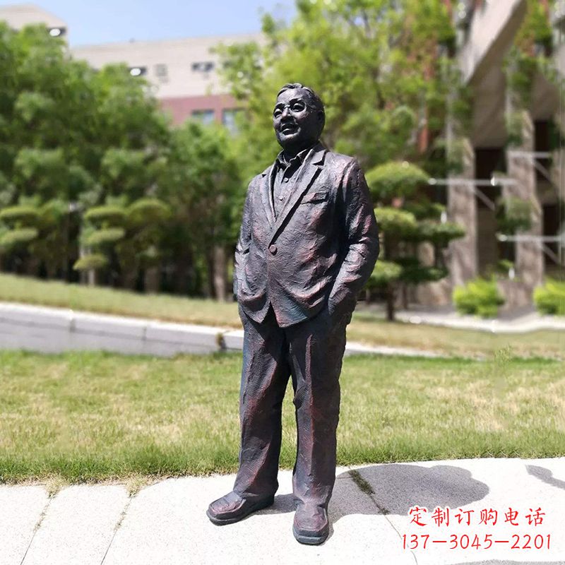 常州中国当代著名数学家铸铜华罗庚雕塑