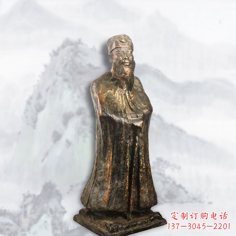 常州中国近代著名画家张大千铸铜雕塑