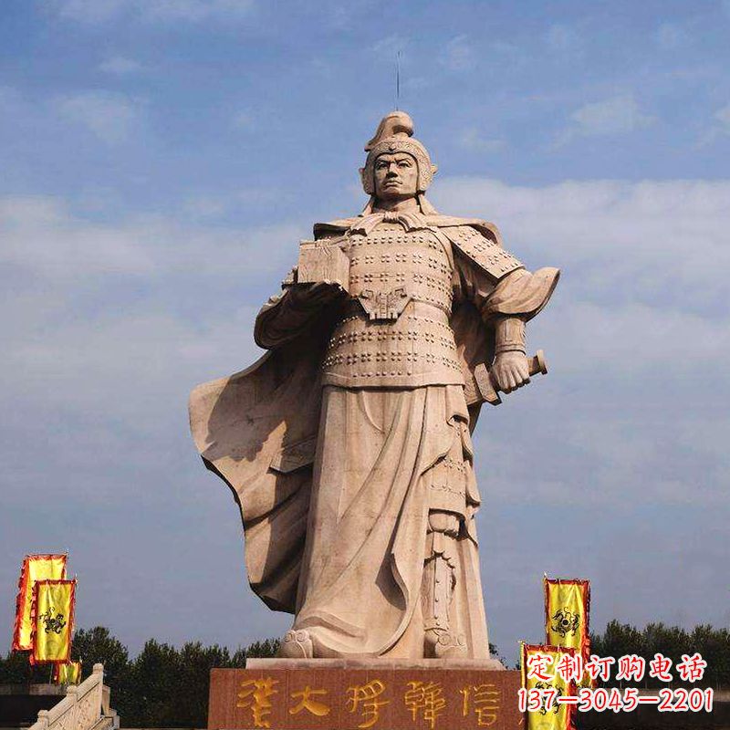 常州中国历史名人神帅韩信石雕景观塑像