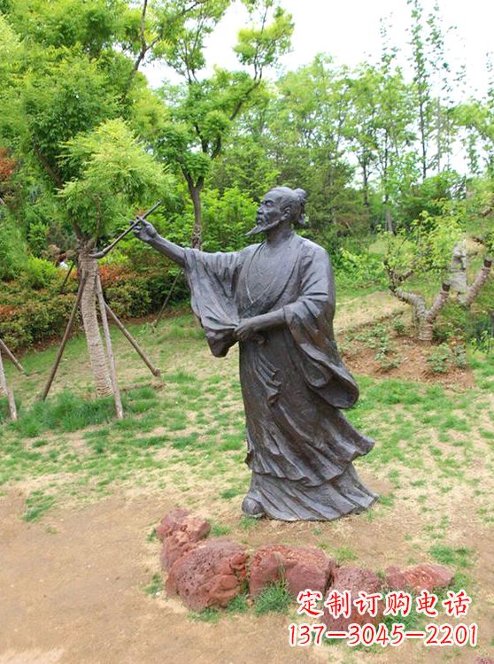 常州中国历史名人唐代著名绘画大师吴道子铜雕塑