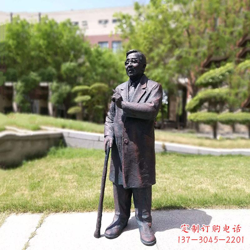 常州中国名人著名数学家华罗庚铜雕像