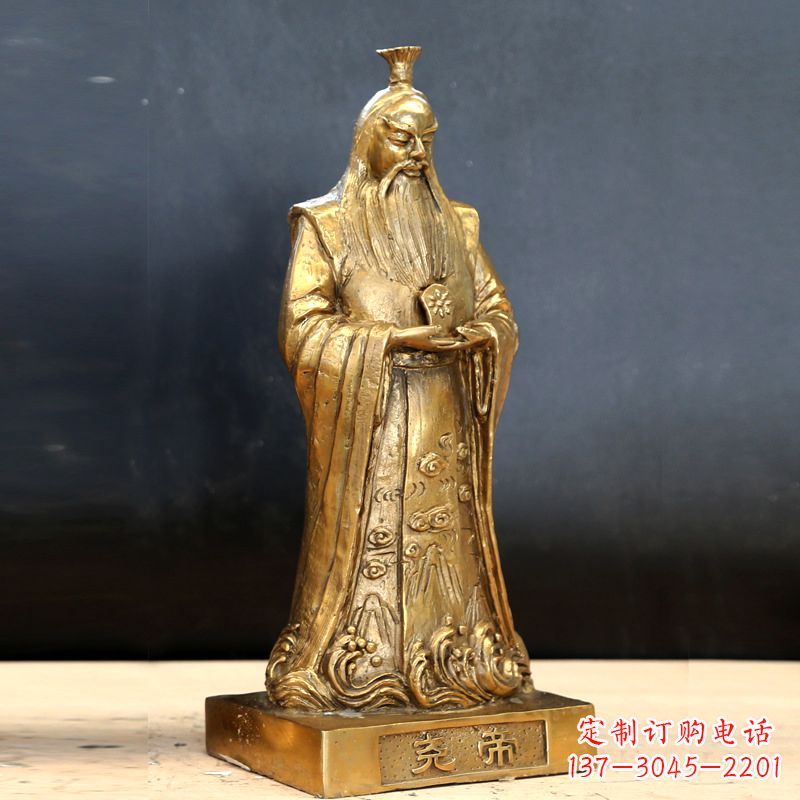常州中国上古时期部落联盟首领尧帝铸铜雕像