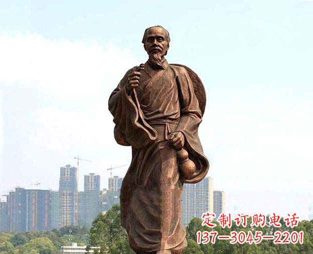 常州中华古代名医华佗铜雕像