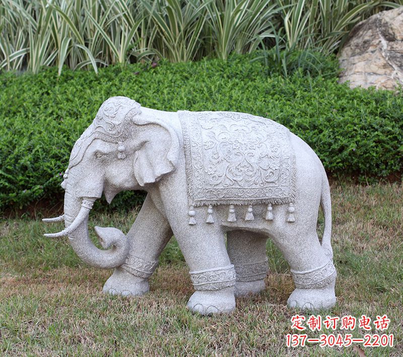 常州中式石雕大象