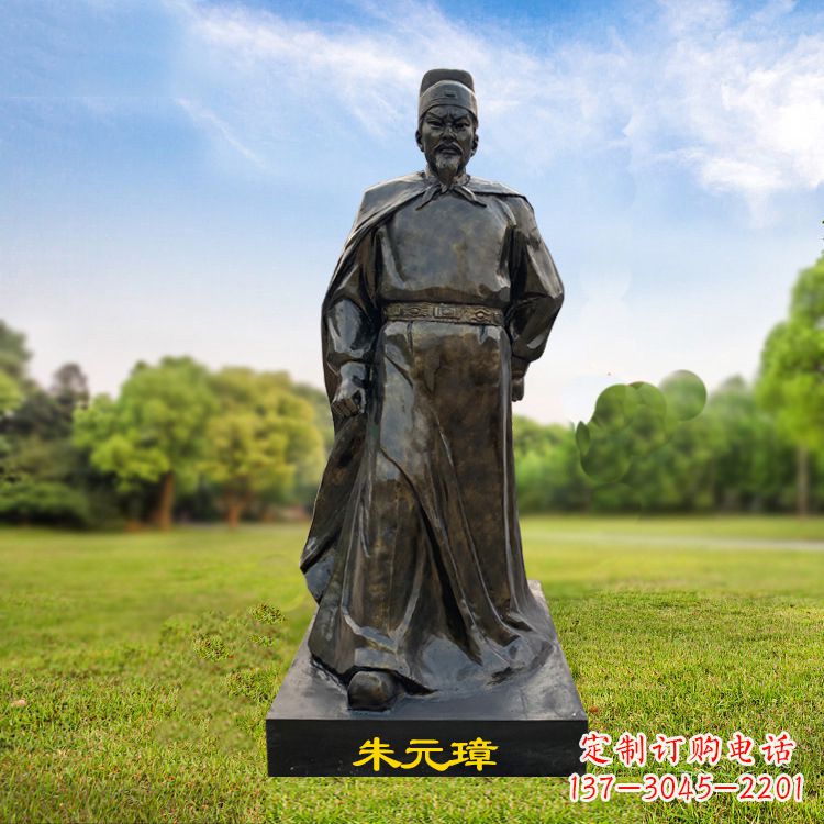 常州朱元璋玻璃钢仿铜雕塑
