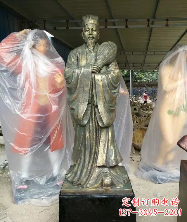 常州诸葛亮古代人物铜雕