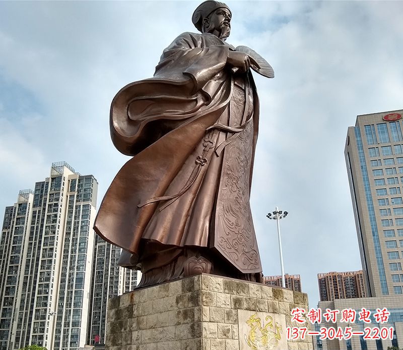 常州诸葛亮人物铜雕