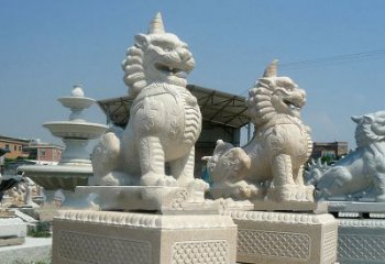 常州獬豸 石雕 独角兽-法院大门神兽雕塑
