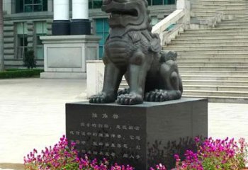 常州獬豸铜雕塑-法院门前神兽动物雕塑摆件