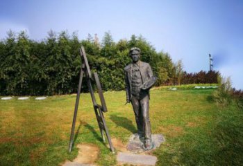 常州徐悲鸿城市雕塑公园铜雕像