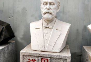 常州学校校园名人雕塑之诺贝尔汉白玉石雕头像