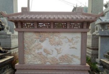 常州园林景观松鹤石浮雕影壁