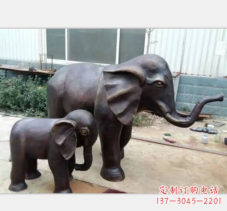 常州铸铜公园大象雕塑