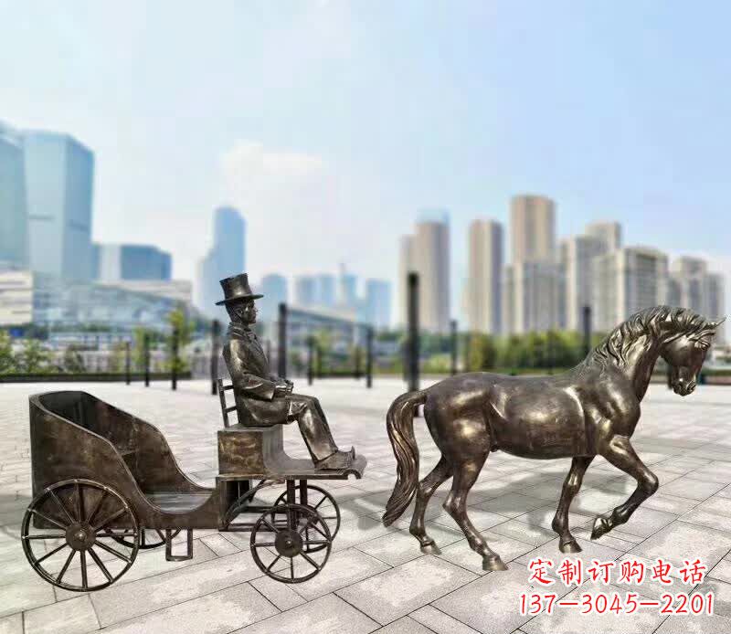 常州铸铜广场马车雕塑