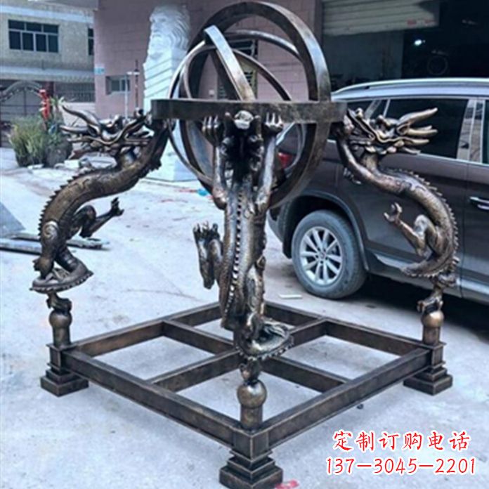 常州铸铜浑天仪景观雕塑摆件