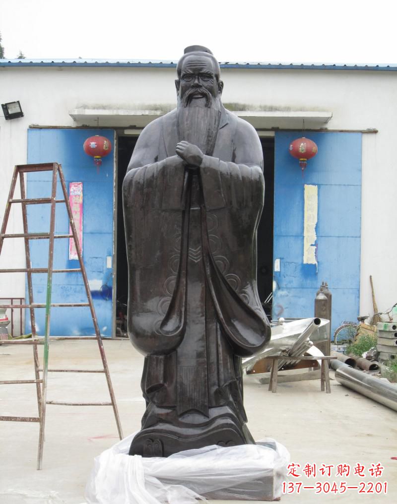 常州铸铜孔子摆件