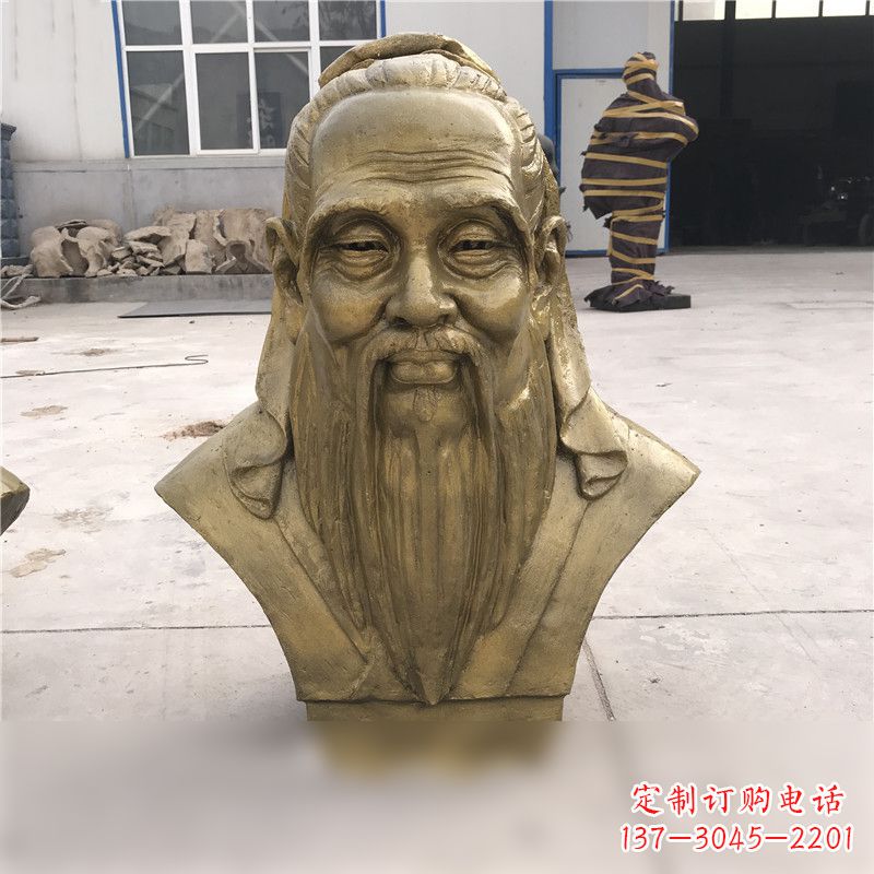 常州铸铜孔子胸像雕塑