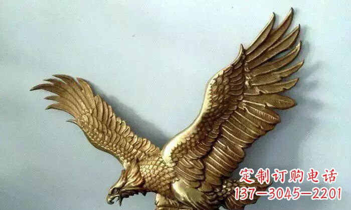 常州铸铜老鹰企业动物铜雕 (2)