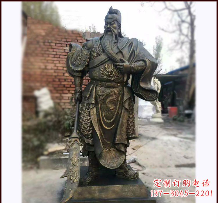 常州铸铜立式关公雕塑