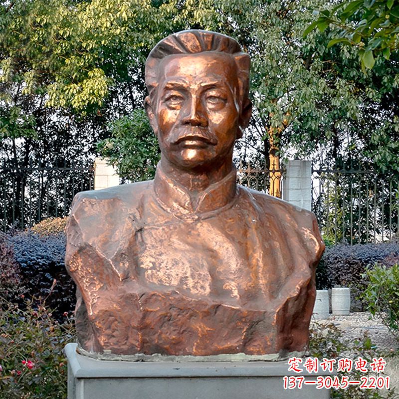 常州铸铜鲁迅半身像雕像