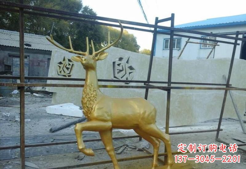 常州铸铜梅花鹿雕塑