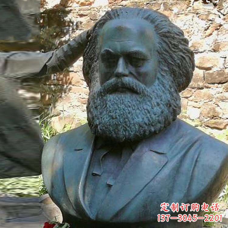 常州铸铜名人无产阶级导师马克思头像雕塑