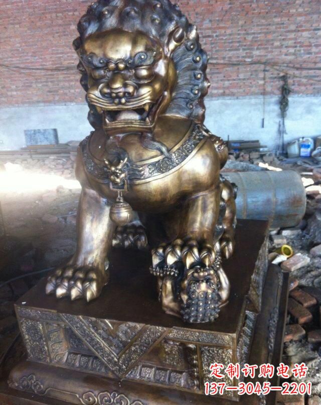 常州铸铜母子狮子雕塑