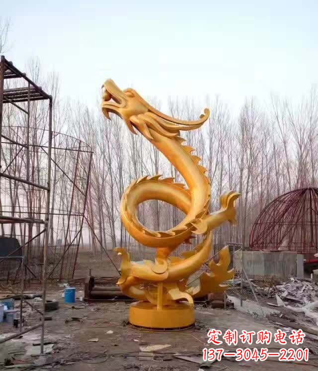 常州铸铜盘龙云腾铜雕