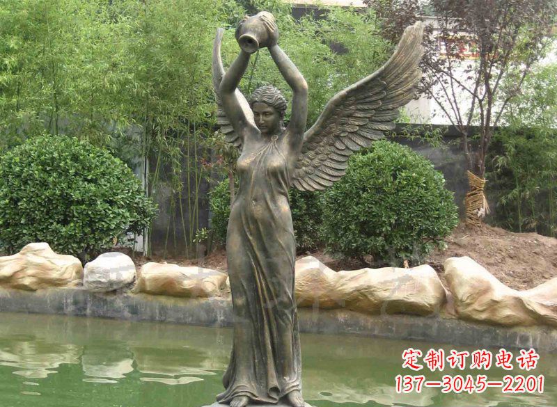 常州铸铜欧式人物喷泉雕塑