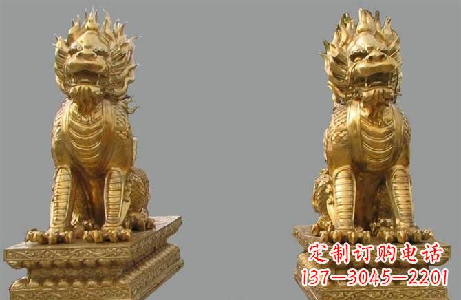 常州铸铜麒麟雕塑222