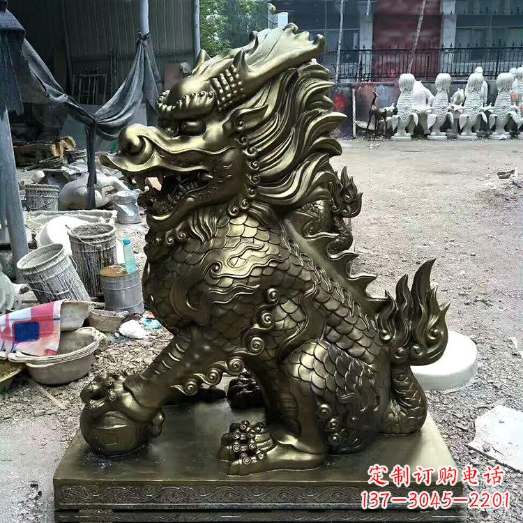 常州铸铜麒麟雕塑