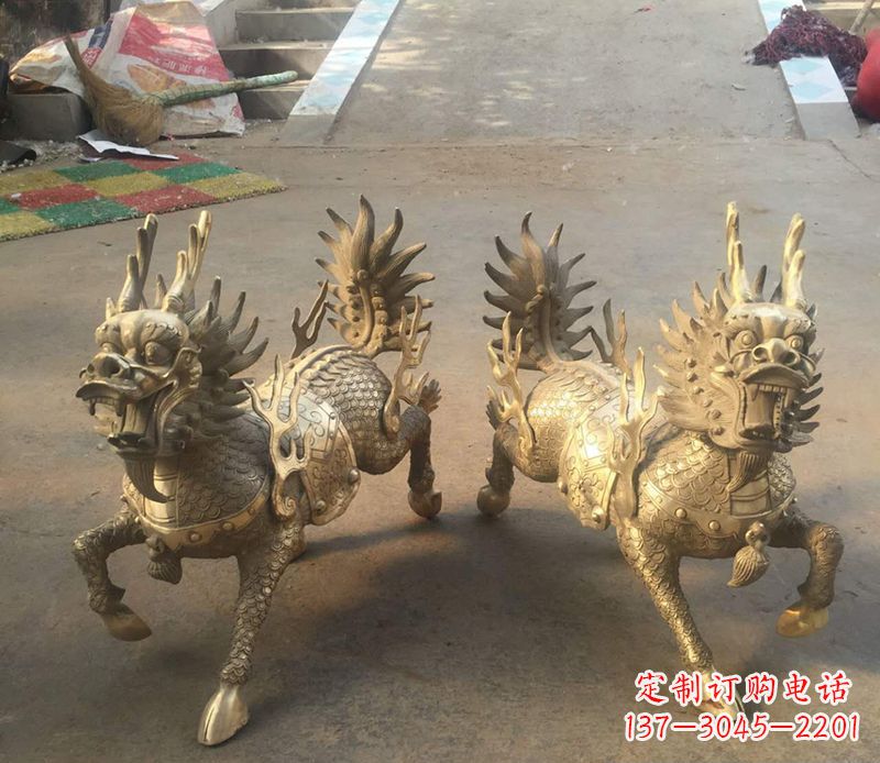 常州铸铜麒麟雕塑 (2)